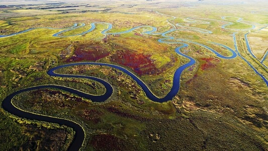 深秋-河流-湿地-挠力河-挠力河 图片素材
