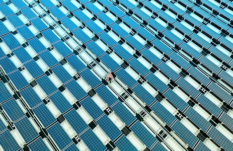 阜阳市-你好2020-风光-建筑-太阳板 图片素材