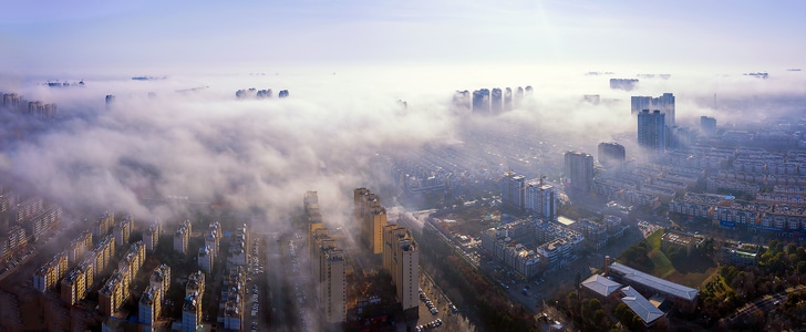 阜阳市-你好2020-风光-城市-日出 图片素材