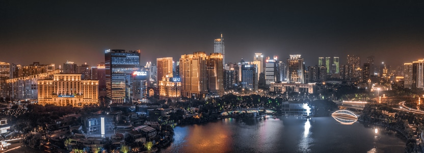 广西-你好2020-夜景-航拍-色彩 图片素材