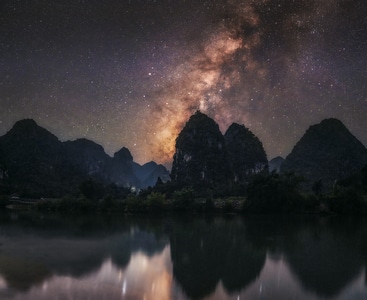 艺术风光-夜景-夜空-星空-星星 图片素材
