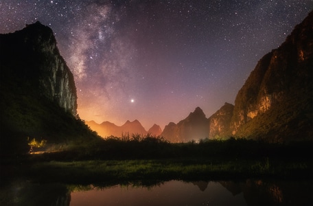艺术风光-夜景-夜空-星空-星星 图片素材