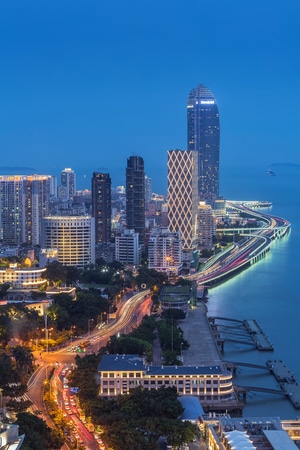 现代-城市-夜景-城市-高楼 图片素材