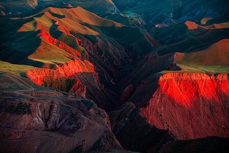 新疆昌吉-努尔加大峡谷-千沟万壑-五彩缤纷-努尔加大峡谷 图片素材
