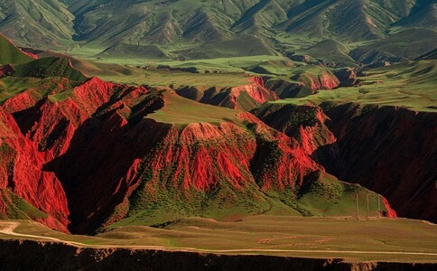 新疆昌吉-努尔加大峡谷-千沟万壑-五彩缤纷-自然 图片素材