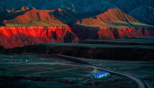 新疆昌吉-努尔加大峡谷-千沟万壑-五彩缤纷-努尔加大峡谷 图片素材