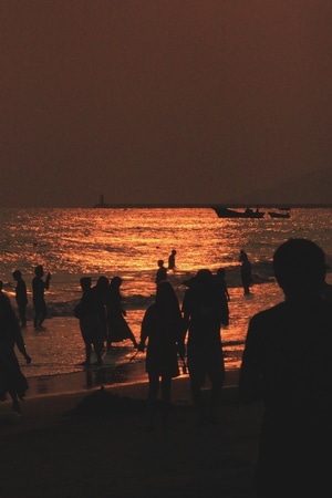 大海-旅行-夕阳-日落-演出 图片素材
