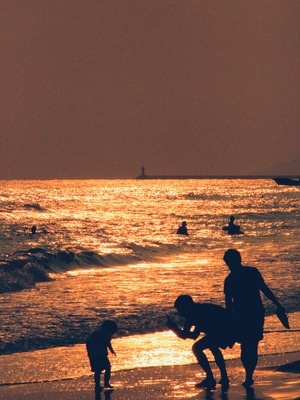大海-旅行-夕阳-沙漠-大海 图片素材