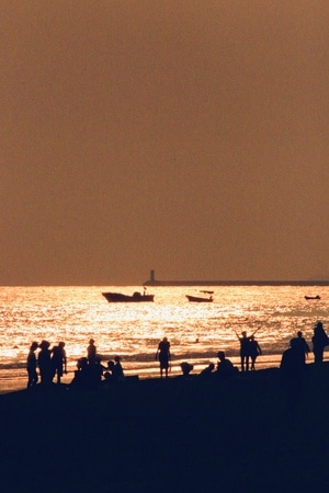 大海-旅行-夕阳-沙漠-大海 图片素材