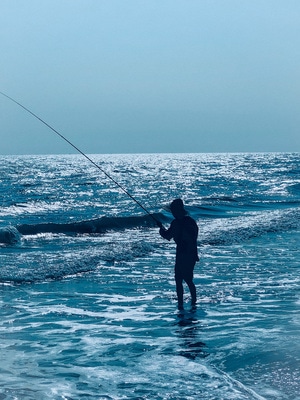 大海-垂钓-海洋-游客-男性 图片素材