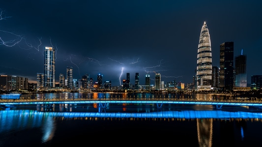 夜色-城市风光-城市-深圳-摄影 图片素材