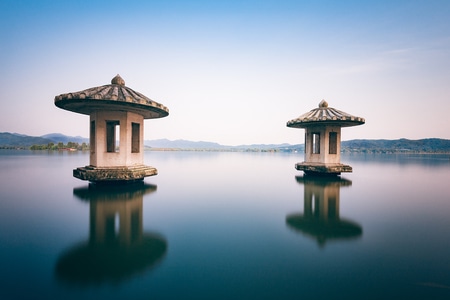 旅拍-杭州-西湖-翠光亭-翠光亭 图片素材