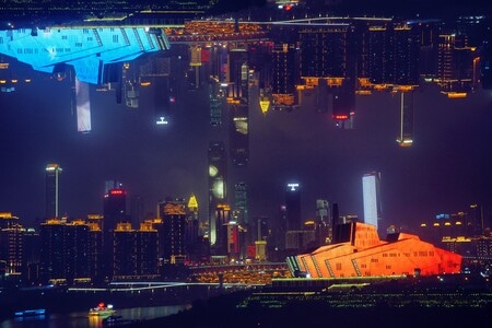 重庆-魔幻-夜景-安逸-城市 图片素材