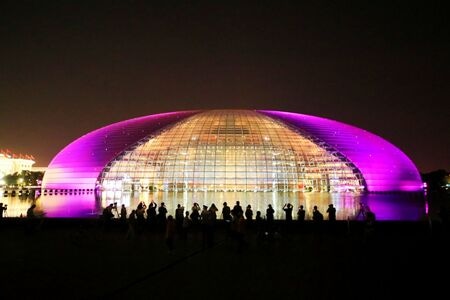 夜色-大剧院-夜景-国家大剧院-剧院 图片素材