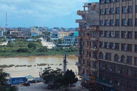 骑行-广西-东兴-沿边公路-东兴 图片素材