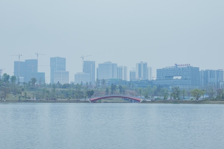 成都-兴隆湖-骑行-自行车-风景 图片素材