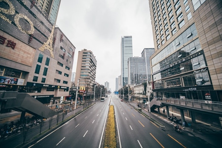 成都-老蛙12mm-春熙路-城市-大厦 图片素材