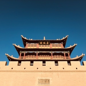 嘉峪关市-嘉峪关-嘉峪关-城楼-古建筑 图片素材