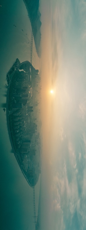上帝视角-创业基地-钱塘江畔-杭州-地标建筑 图片素材