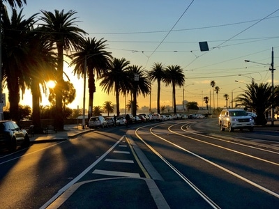户外-旅行-风景-道路-夕阳 图片素材
