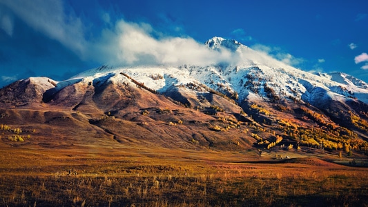 自然-色彩-旅行-风光-雪山 图片素材