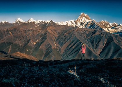 自然地理-旅行-川西高原-贡嘎雪山-风景 图片素材