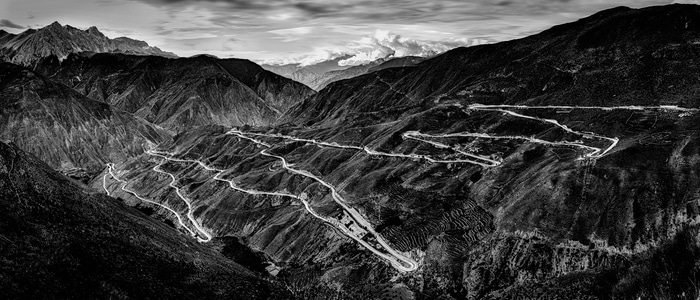 旅行-公路-自驾游-川藏线-72道拐 图片素材