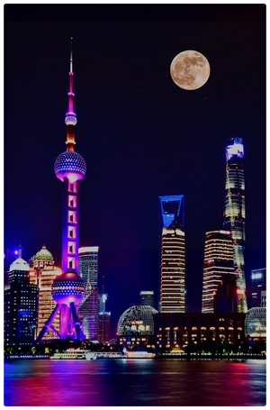 夜景-上海金融中心大厦-城市-夜景-建筑 图片素材