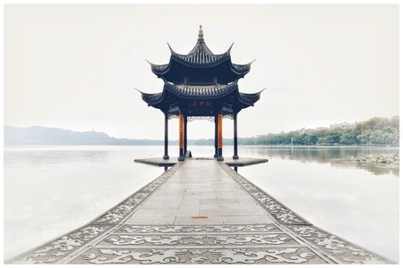 风光-西湖-集贤亭-集贤亭-亭子 图片素材