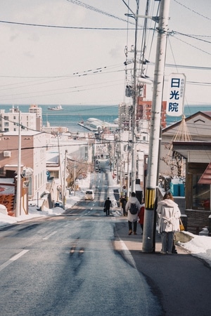 旅行-日本-北海道-小樽-船见坂 图片素材