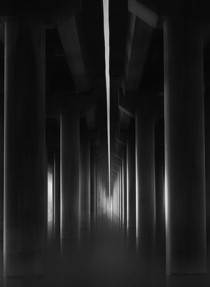 建筑-黑白-极简-建筑-走道 图片素材
