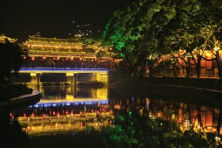 自然-风景-山水之间-古桥-风景 图片素材