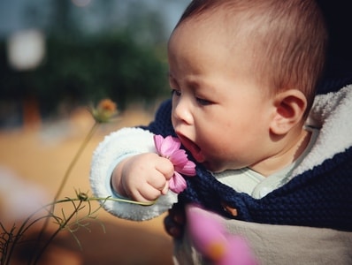 生活-人文-儿童-小孩儿-花 图片素材