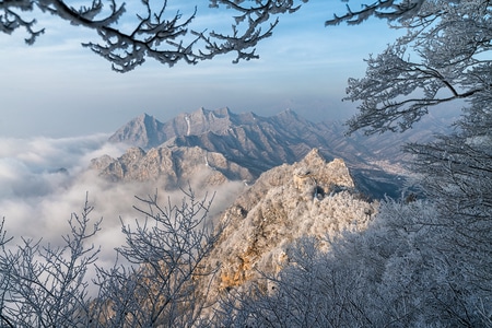 风光-雪山-山-雾-云海 图片素材