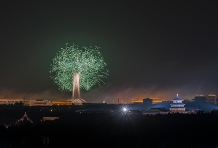 夜景-天坛-烟花-国庆-北京 图片素材