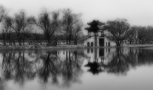 昆明湖-傍晚-昆明湖-湖泊-湖水 图片素材