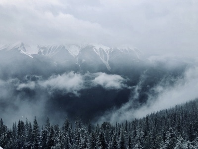 班芙-硫磺山-风景-山-山峰 图片素材