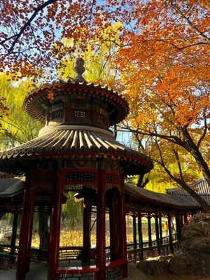 你好秋天-风光-秋色-古建筑-凉亭 图片素材