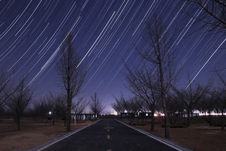 天文-星野-风景-景物-公路 图片素材