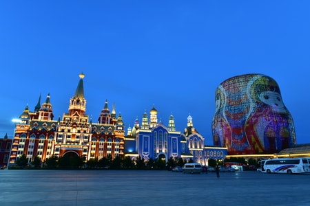 满洲里-旅行-城市-夜景拍摄-城市 图片素材
