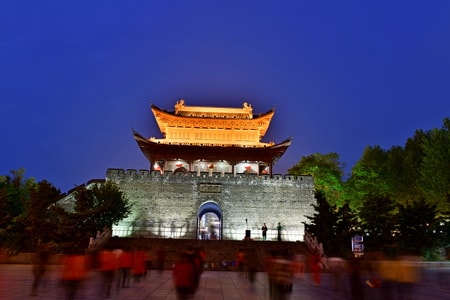 旅行-城市-夜景拍摄-岳阳-岳阳楼 图片素材