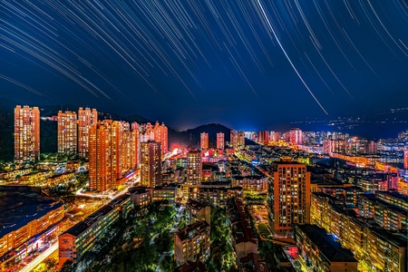城市-风光-夜景-堆栈-城市 图片素材
