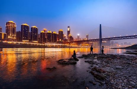 重庆-城市-夜景-风光-立交 图片素材