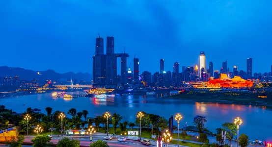 城市-风光-夜景-长江-朝天门 图片素材