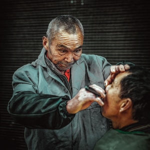 人文-人像-街拍-技艺-老人 图片素材