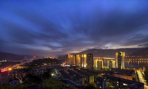 城市-夜景-风光-灯火阑珊-城市 图片素材