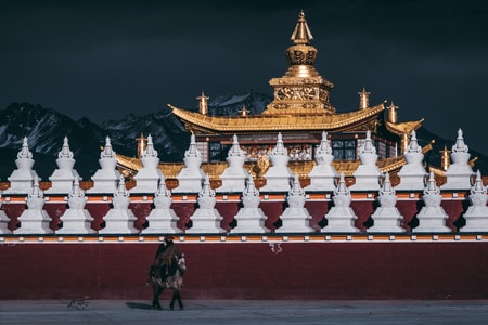 塔公-木雅金塔-藏区-佛塔-寺庙 图片素材