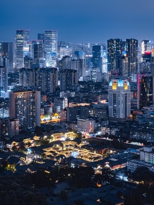 夜景-风景-城市风光-城市-成都 图片素材