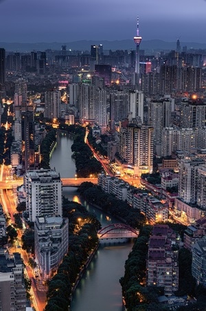 城市-城市风光-夜景-成都-风景 图片素材