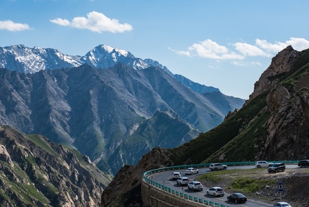 新疆-独库公路-雪山-湖泊-草原 图片素材